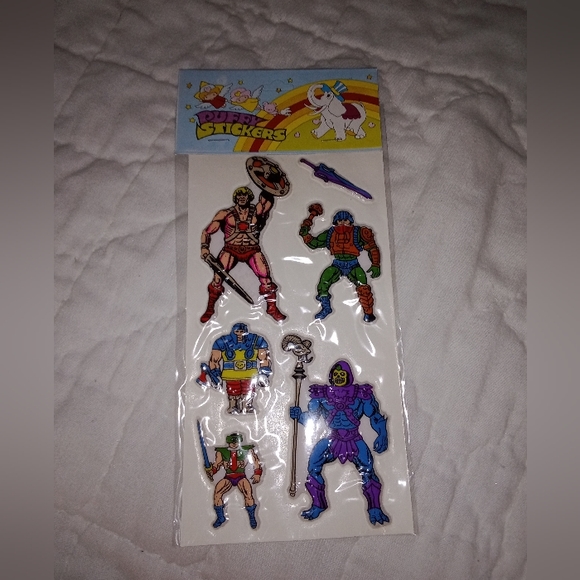 New Old Stock He-Man And The MASTERS Of The Universe Puffy Stickers Unpunched - Picture 2 of 9